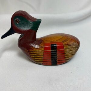 Wilson #3 Hand Carved Wood Duck Golf Club Mallard decoy paperweight figurine